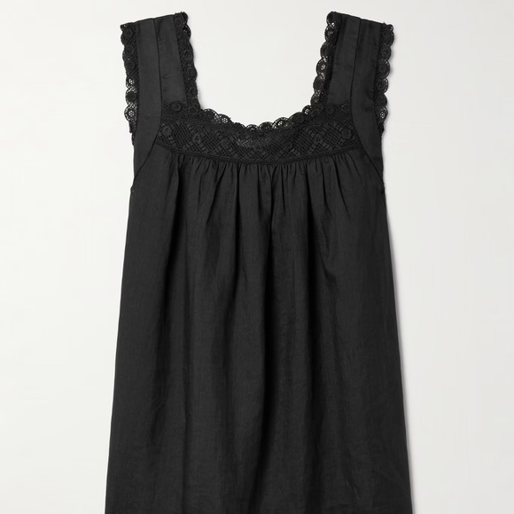 Doen Dresses & Skirts - ISO DÔEN Almadia crochet-trimmed ramie mini dress XS or S